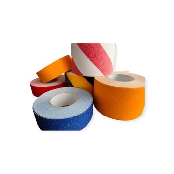 TAŚMA ANTYPOŚLIZGOWA ŻÓŁTA 100mm 12metrów NA SCHODY OSTRZEGAWCZA