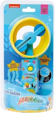 WIATRAK Wiatraczek BABY SHARK Projektor LED Muzyka