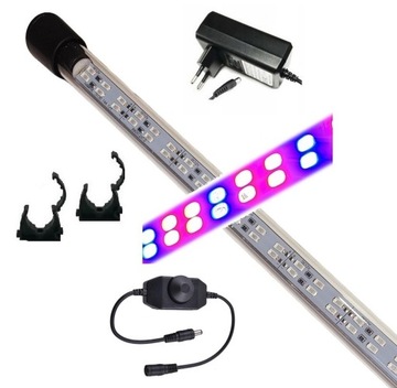 OSWIETLENIE LED 120 CM GROW KWIATY PLANT 4R2B ŚCIEMNIACZ 120W.
