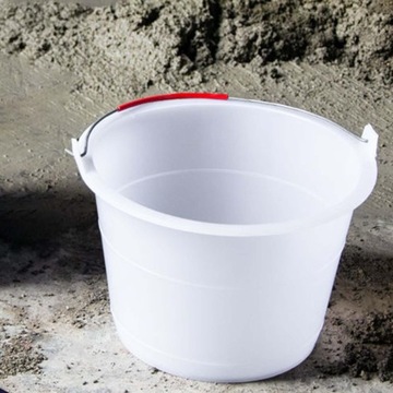 Переносные резиновые ведра белые