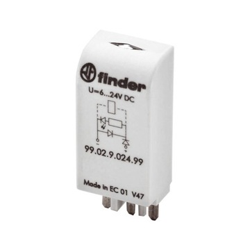 Moduł zabezpieczający LED+dioda+A 6-24V DC Finder 99.02.9.024.99