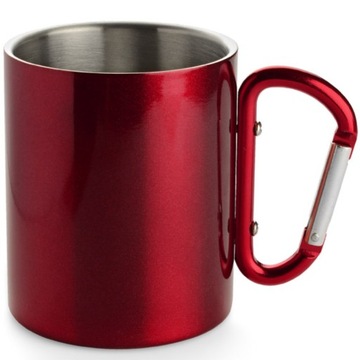 METALOWY KUBEK PODRÓŻNY Z KARABIŃCZYKIEM 280 ml
