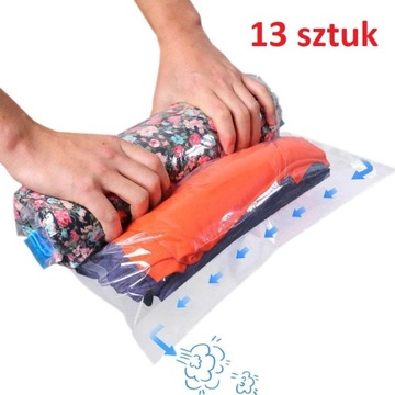Worki Próżniowe na Ubrania, 13 SZTUK , 4 ROZMIARY