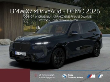 BMW X7 SUV Facelifting 3.0 40d 352KM 2026 BMW X7 xDrive40d 352 KM mHEV - Pakiet M Pro - Sky Lounge - Hak - Iconic Gl