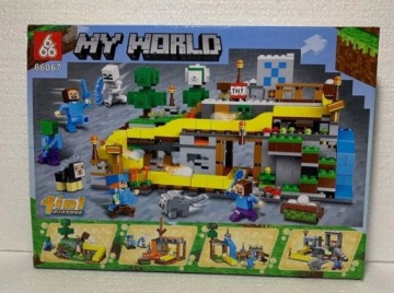 ZESTAW KLOCKÓW MY WORLD 4w1 Minecraft miasto wioska xl