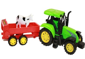 TRAKTOR Z ROZRZUTNIKIEM KRÓWKA ZESTAW 30CM E1439