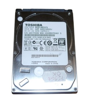 DYSK TWARDY TOSHIBA MQ01ABD075 750GB SATA II 2,5
