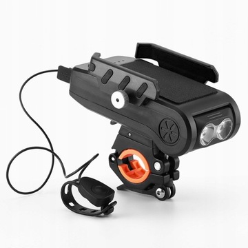 Oświetlenie rowerowe lampa LED + USB 1800 lm USB