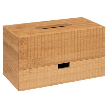PUDEŁKO NA CHUSTECZKI bambusowe z szufladką 15x25