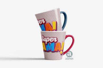 Фотокружка ко Дню матери psd шаблон Супер мама