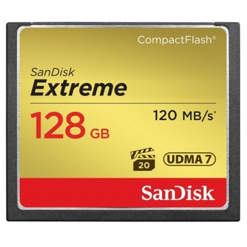 Карта памяти SANDISK Extreme Compact Flash 128 ГБ 120/85