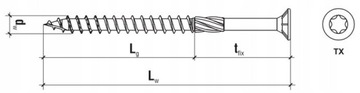 СТОЛЯНЫЕ ВИНТЫ ПО ДЕРЕву TORX 4x35 - 200 шт.