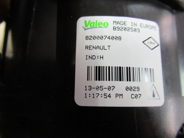 HALOGEN VALEO RENAULT SCENIC III FLUENCE