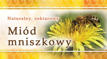 ETYKIETY małe mini Miód Mniszkowy 100 szt