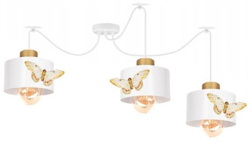 Lampa wisząca PAJAK MOTYLEK LOFT GOLD 3