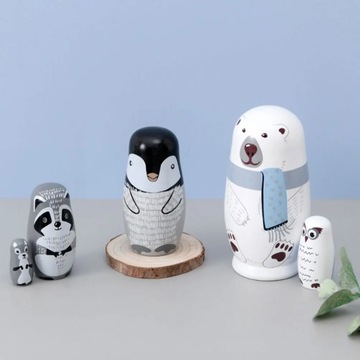 Матрешка Матрешки Деревянные Животные Русская