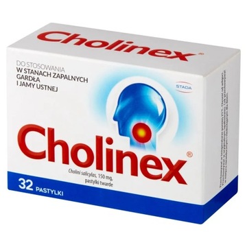CHOLINEX lek na ból gardła 32 pastylki do ssania