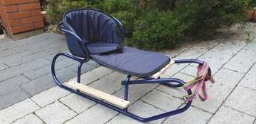 ПОЛЬСКИЕ БАЗОВЫЕ САНКИ + СПИНКА + ТОЛСТЫЙ МАТРАС С РЕМНЯМИ + ПОДНОГКИ