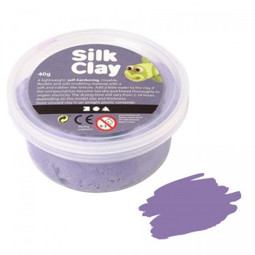 SAMOUTWARDZALNA MASA SILK CLAY 40g FIOLETOWA