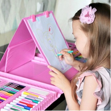 ХУДОЖЕСТВЕННЫЙ НАБОР ДЛЯ ЖИВОПИСИ И РИСОВАНИЯ В ЧЕМОДАНЕ 208 ЭЛЕМЕНТОВ