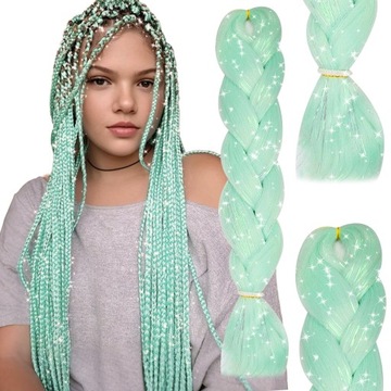 Синтетические волосы набор красочных блеска 5 шт.