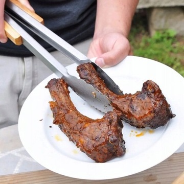 СТАЛЬНЫЕ КУХОННЫЕ ЩИПЦЫ ДЛЯ ГРИЛЯ, 23 СМ