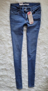 rurki LEVI`S 711 Skinny jasne W25 L32 25x32