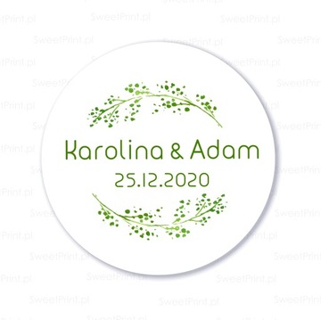 Naklejki ślubne PERSONALIZOWANE