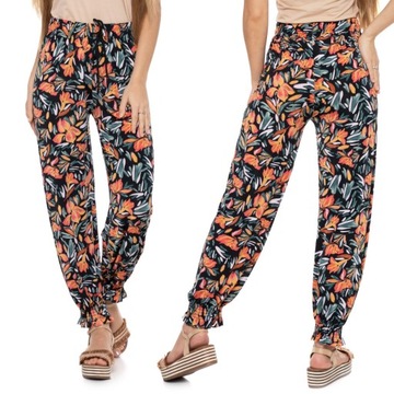 ELASTYCZNE SPODNIE DAMSKIE ALLADYNKI Z WYSOKIM STANEM MODNE MORAJ XXL