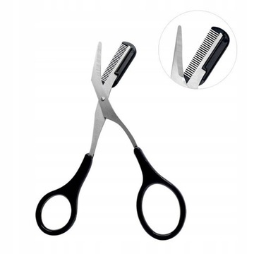 Eyebrow Trimmer Scissors with Comb Removable