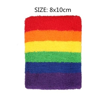 1pc Rainbow Wrist bands Sport Sweatband Hand Band Sweat Wrist Support