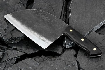 Tasak serbski, szefa kuchni plus etui i osełka 30cm