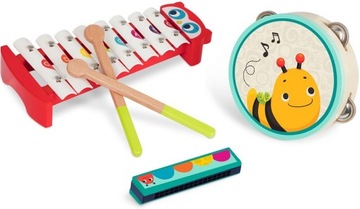 DREWNIANE INSTRUMENTY harmonijka cymbałki B.TOYS