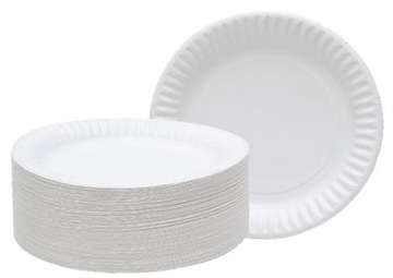 Talerze papierowe białe *32cm pizza 100 sztuk
