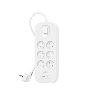 Belkin Connect Biały 6 x gniazdo sieciowe 2 m