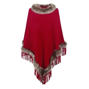 New In 2023 Knitted Tassel Cape For Women Autumn W