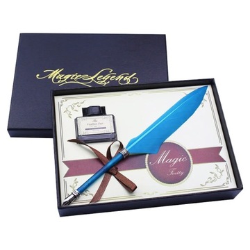 Mini Antique Europe Style Feather Pen Set Quill Calligraphy Writing Pen