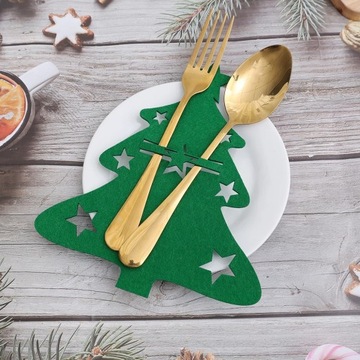 РОЖДЕСТВЕНСКИЙ ЧЕХОЛ ВОЙЛОВЫЕ ПОКРЫТИЯ ДЛЯ СТОЛОВЫХ ПРИБОРОВ УКРАШЕНИЕ РОЖДЕСТВЕНСКОЙ ЕЛКИ