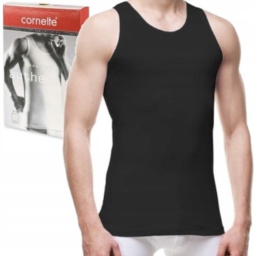 CORNETTE koszulka authentic 213 ribbed czarna XXL