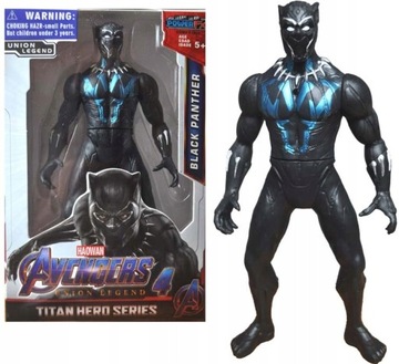 CZARNA PANTERA DUŻA FIGURKA RUCHOMA AVENGERS ŚWIATŁO DŹWIĘK 25 CM Z PL