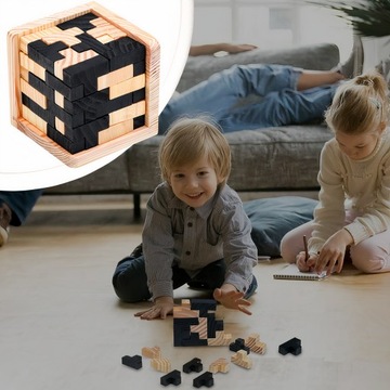 ТВОРЧЕСКИЙ КУБ 3D ДЕРЕВЯННЫЙ ПАЗЛ, КОТОРЫЙ НУЖНО РАЗРЕШИТЬ