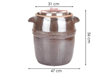 КЕРАМИЧЕСКАЯ БОЧКА 40 Л ДЛЯ СБОРА С ВОРОТНИКОМ КЕРАМИЧЕСКАЯ КРЫШКА