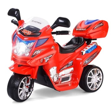 Elektryczny motor dla dzieci trzykołowy czerwony do 25 kg