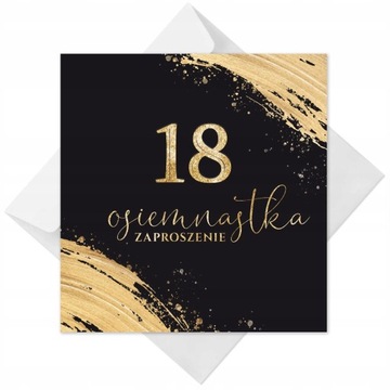 Zaproszenia na 18 Urodziny osiemnastk Koperta NC18
