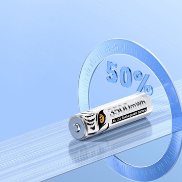 4 шт., 3500 МВтч, 1,5 В, литий-ионный аккумулятор типа АА с корпусом для аккумулятора типа АА