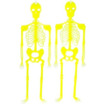 FLUORESCENCYJNE szkielety świecące halloween 2szt.