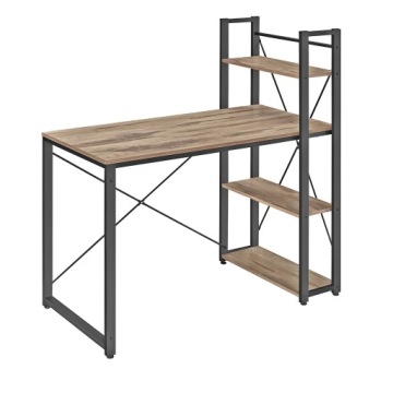 LOFT индустриальный двухсторонний письменный стол с полкой