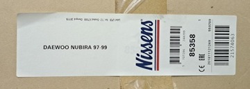 NISSENS VENTILÁTOR CHLADIČŮ 85358 DAEWOO NUBIRA