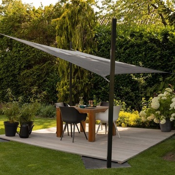 СОЛНЕЧНЫЙ ПАРУС ВОДОНЕПРОНИЦАЕМЫЙ САД ПРЯМОУГОЛЬНИК ТЕРРАСА БАЛКОН 4х4м