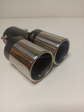 Насадка выхлопной трубы серого цвета, двойная